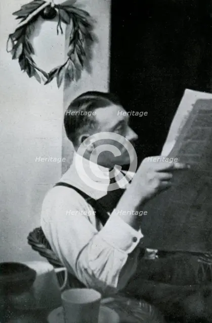 Adolf Hitler in his cell in the Landsberg fortress, Bavaria, Germany, 1924. Artist: Unknown