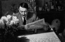 Adolf Hitler in the evening at Obersalzberg, Bavaria, Germany, 1936