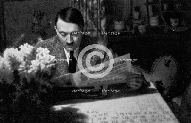 Adolf Hitler in the evening at Obersalzberg, Bavaria, Germany, 1936. Artist: Unknown