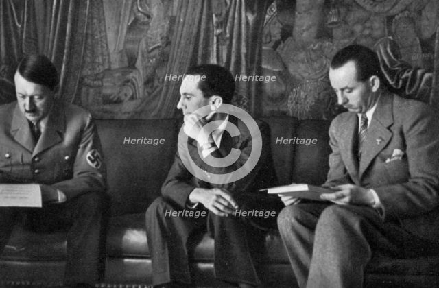 Adolf Hitler in the Reich Chancellery, Berlin, Germany, 1936. Artist: Unknown