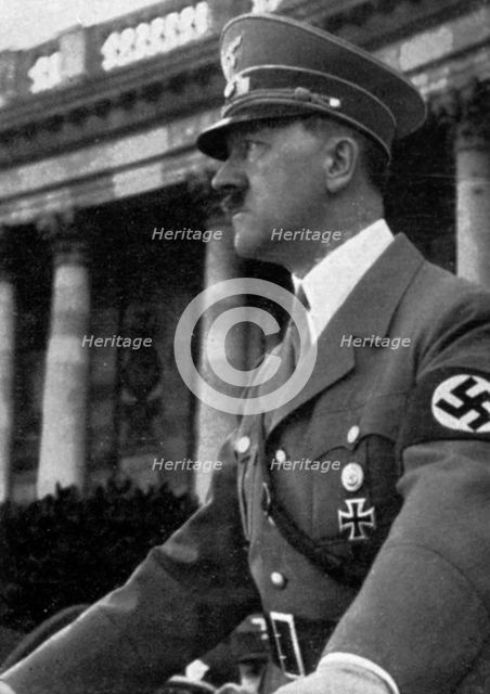 Adolf Hitler in Vienna, Austria, 15 March 1938. Artist: Unknown