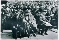 Adolf Hitler, President von Hindenburg and Hermann Goering, Tannenberg, Germany, 1933. Creator: Unknown