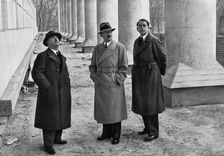 Adolf Hitler, Professor Leonhard Gall and architect Albert Speer, Munich, Germany, 1934