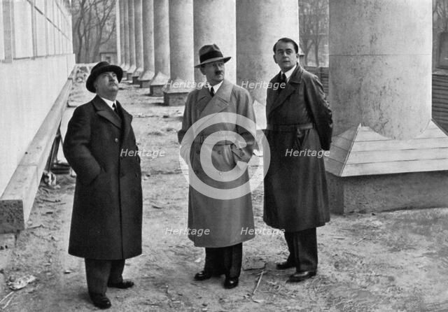 Adolf Hitler, Professor Leonhard Gall and architect Albert Speer, Munich, Germany, 1934. Artist: Unknown