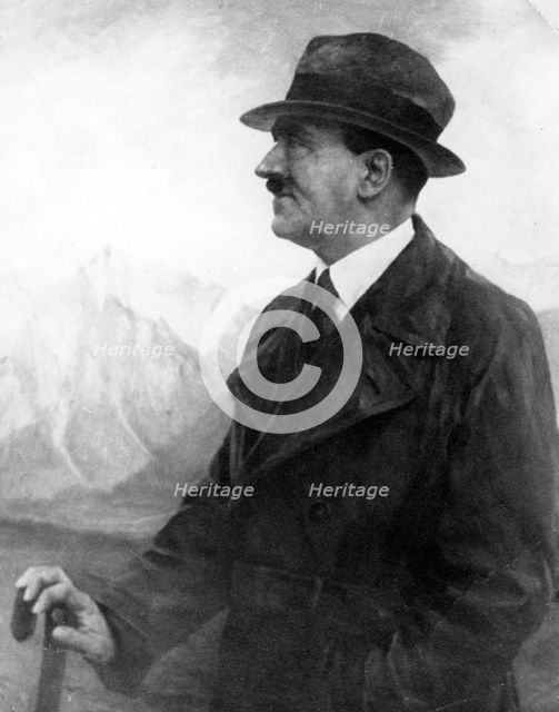 Adolf Hitler relaxing at Berchtesgaden, Bavarian Alps, Germany, c1933-1945. Artist: Unknown