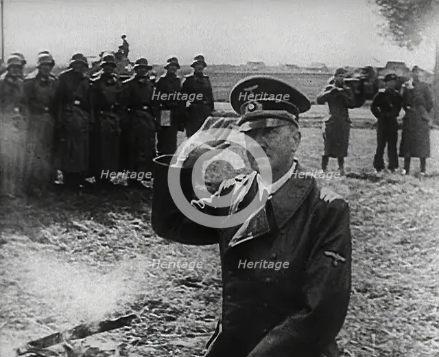 Adolf Hitler Saluting German Troops, 1941. Creator: British Pathe Ltd.