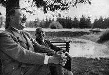 Adolf Hitler taking a travel break in the Harz mountain range, Germany, 1936