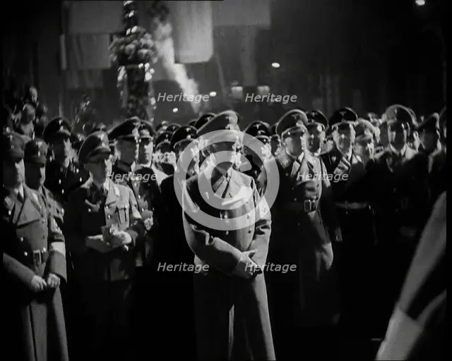 Adolf Hitler, the German Leader, Listening to a Speech by Hermann Goering Along..., 1937. Creator: British Pathe Ltd.