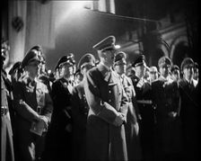 Adolf Hitler, the German Leader, Standing in Lehrter Train Station With German...,1937 Creator: British Pathe Ltd