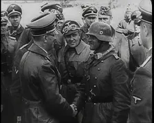 Adolf Hitler, the German Leader, Shaking Hands With a German Military Commander While..., 1939. Creator: British Pathe Ltd