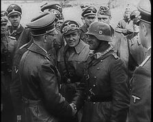Adolf Hitler, the German Leader, Shaking Hands With a German Military Commander While..., 1939. Creator: British Pathe Ltd