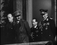 Adolf Hitler, the German Leader, with Hermann Goering and Three Male German..., 1937. Creator: British Pathe Ltd