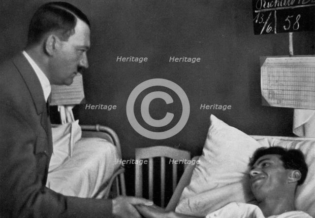 Adolf Hitler visiting a hospital, Reinsdorf, Reinsdorf, Germany, 1936. Artist: Unknown