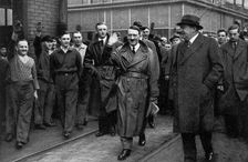 Adolf Hitler visiting industries in the Rhineland and Westphalia, Germany, 1936