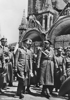 Adolf Hitler visiting the occupied city of Laon, France, World War II, 1940