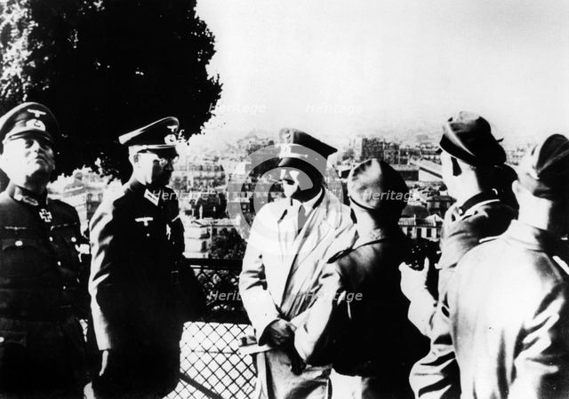 Adolf Hitler visiting the occupied city of Paris, 1940. Artist: Unknown