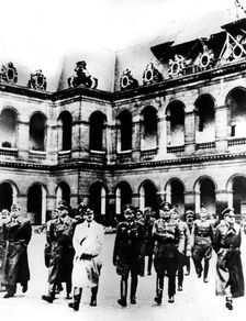 Adolf Hitler visiting the occupied city of Paris, 1940