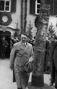 Adolf Hitler visiting the Schiller Haus in Weimar, Germany, 1934
