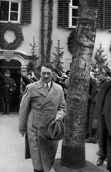 Adolf Hitler visiting the Schiller Haus in Weimar, Germany, 1934