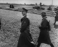 Adolf Hitler Walking Towards German Troops, 1941. Creator: British Pathe Ltd