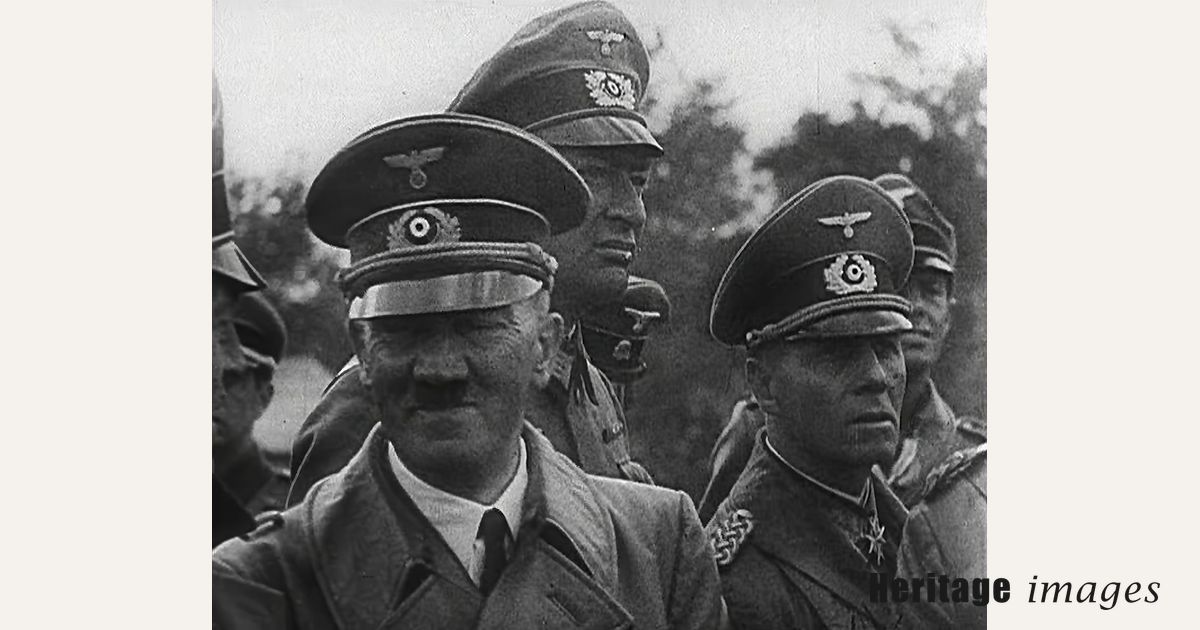 Adolf Hitler With German Officers, 1941. Creator: British Pathe Ltd ...