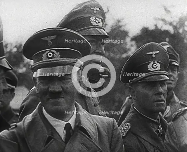 Adolf Hitler With German Officers, 1941. Creator: British Pathe Ltd.