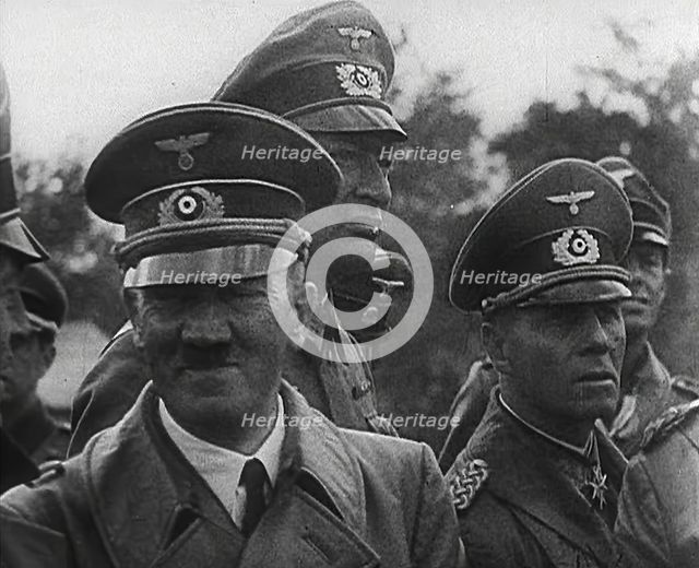 Adolf Hitler With German Officers, 1941. Creator: British Pathe Ltd.