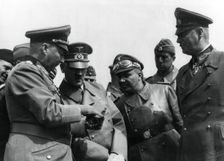 Adolf Hitler with his generals, France, World War II, June 1940