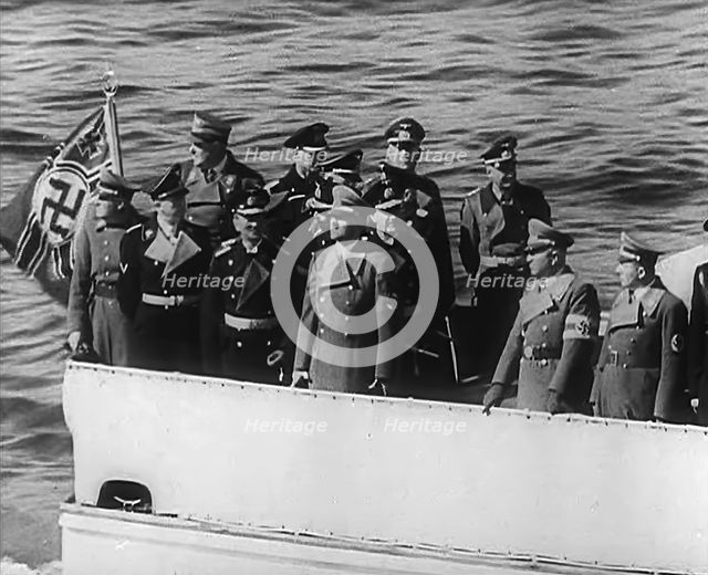Adolf Hitler With Officers, 1943. Creator: British Pathe Ltd.