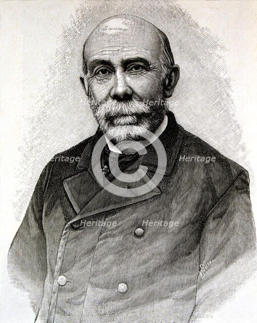 Adolfo Castro (1823-1898) Spanish writer, engraving of   Ilustración Española y Americana.