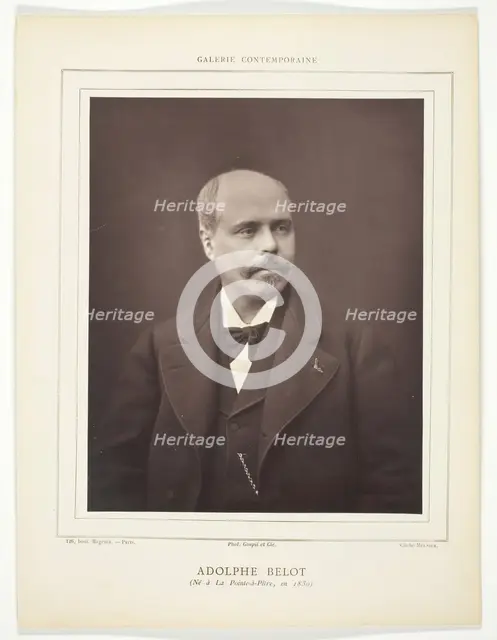 Adolphe Belot [French playwright and novelist], c. 1876. Creator: Ferdinand J. Mulnier.