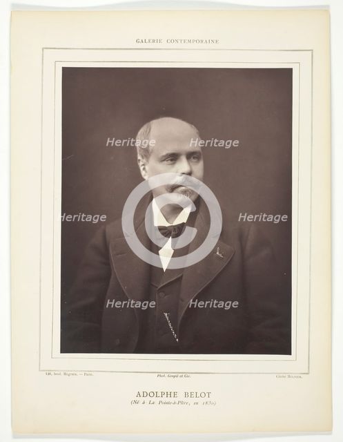 Adolphe Belot [French playwright and novelist], c. 1876. Creator: Ferdinand J. Mulnier.