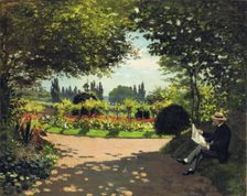 Adolphe Monet in the Garden of Le Coteau at Sainte-Adresse, 1867