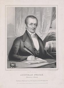 Adoniram Judson (1788 - 1850), Missiionary to Burmah, pub. 1846. Creator: American School (19th Century)