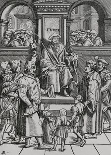 Adoption of orphan children in the Inferior Court of the Great Bailiwick, 1557 (1878). Creator: Unknown