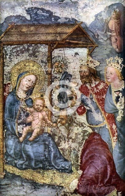 'Adoration of the Three Kings', c1360 (1955). Artist: Unknown