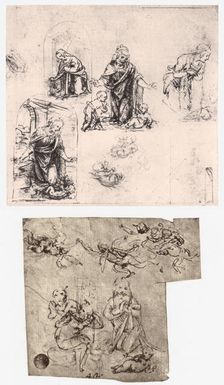 Adoration of the Child c1483. Artist: Leonardo da Vinci