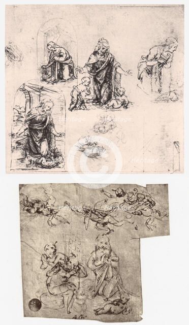 'Adoration of the Child', c1483. Artist: Leonardo da Vinci