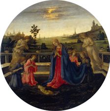 Adoration of the Christ Child, 1480. Creator: Filippino Lippi