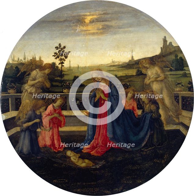 Adoration of the Christ Child, 1480. Creator: Filippino Lippi.