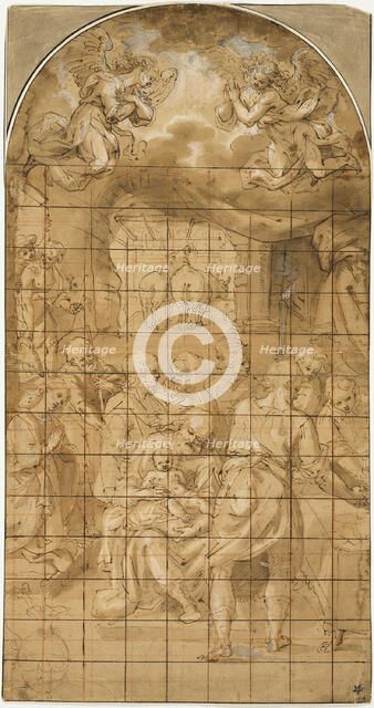 Adoration of the Christ Child, 1580/1600. Creator: Filippo Bellini.