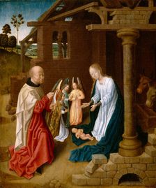Adoration of the Christ Child, late 15th century. Creator: Master of San Ildefonso