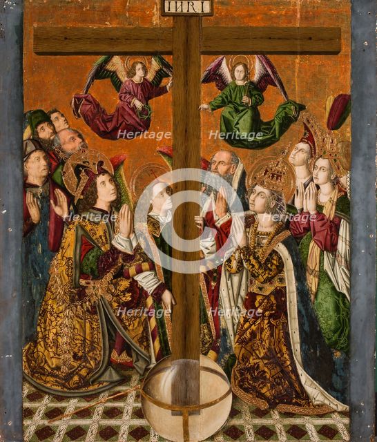 Adoration of the Holy Cross by Saint Helena and the Emperor Heraclius, 1483-1487. Creator: Jiménez (Ximénez), Miguel (active 1462-1505).