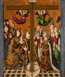 Adoration of the Holy Cross by Saint Helena and the Emperor Heraclius, 1483-1487. Creator: Jiménez (Ximénez), Miguel (active 1462-1505)