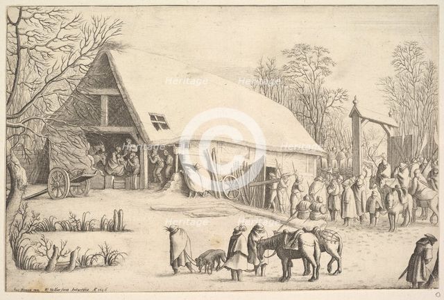 Adoration of the Kings, after Augustin Braun, 1646. Creator: Wenceslaus Hollar.