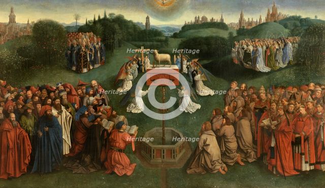 Adoration of the Lamb, c1430s. Creator: Jan van Eyck.