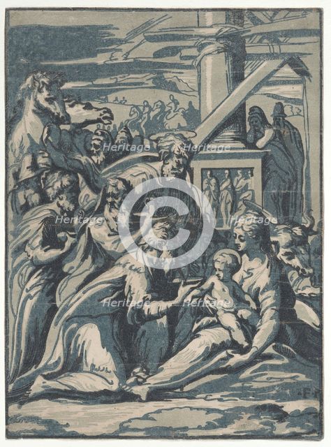 Adoration of the Magi, 1540-50., 1540-50. Creator: Niccolo Vicentino.