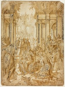 Adoration of the Magi, 1559. Creator: Lambert van Noort