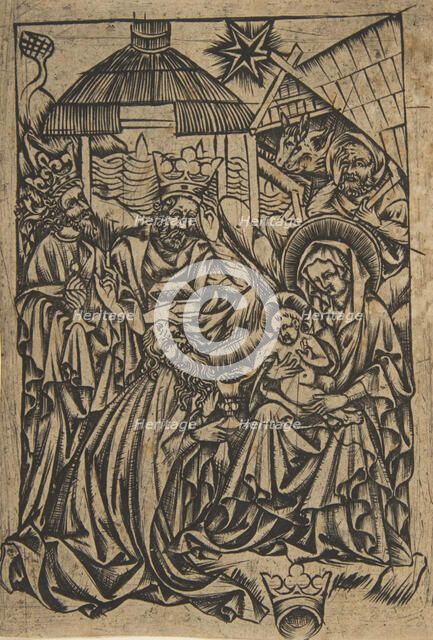 Adoration of the Magi, 15th century., 15th century. Creator: Anon.