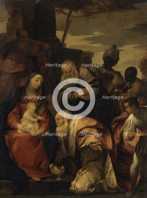 Adoration of the Magi, 1695. Creator: Giovan Gioseffo Dal Sole.